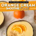 Making an orange creamsicle smoothie bowl is easy and fun! This makes for a great breakfast on busy mornings or a snack when you need a treat!