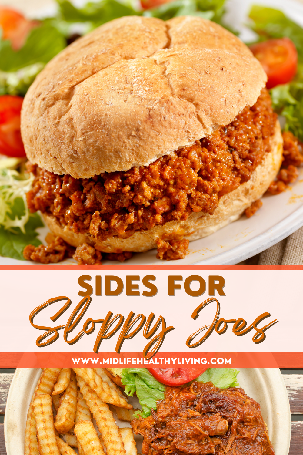 Pin showing the title Sides for Sloppy Joes