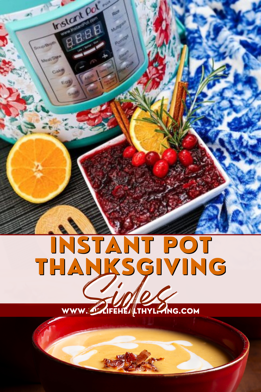 Pin showing the title Instant Pot Thanksgiving Sides