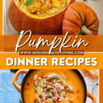 Pin showing the title Pumpkin Dinner Recipes