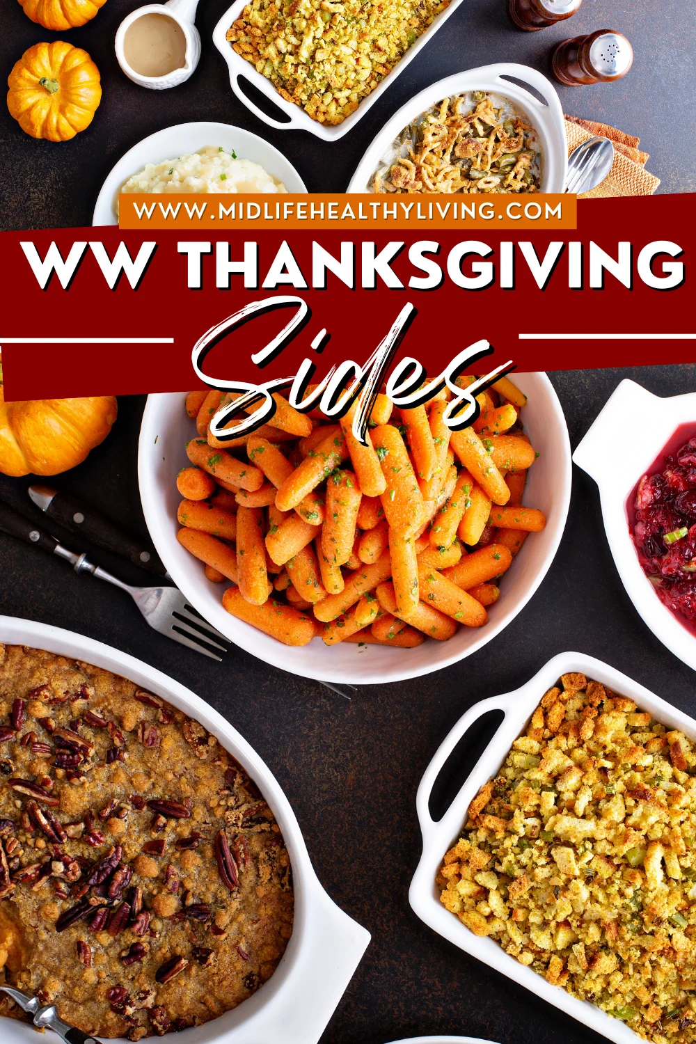 Pin showing the title WW Thanksgiving Sides