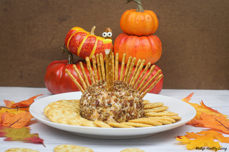 Finished Thanksgiving cheese ball