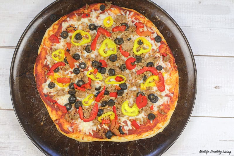 pizza ready from the oven