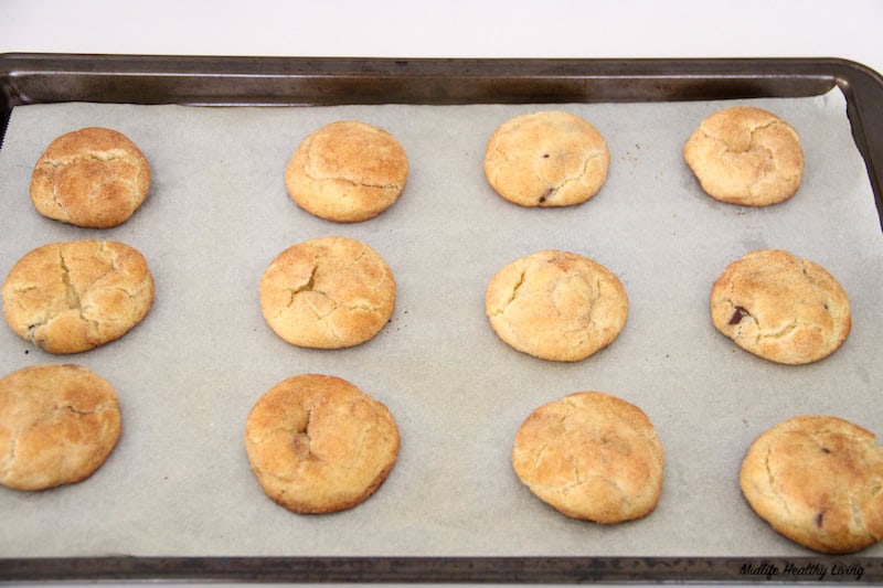 baked cookies on a cookie sheet