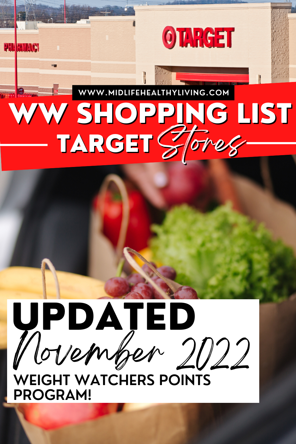 Weight Watchers Foods to Buy From Target Shopping List Pin