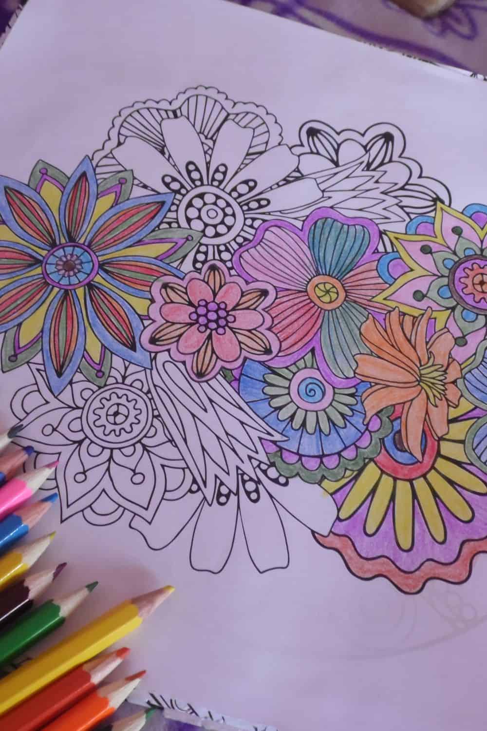 Premium Vector  Floral coloring book floral coloring book for adults  floral coloring page coloring pages books