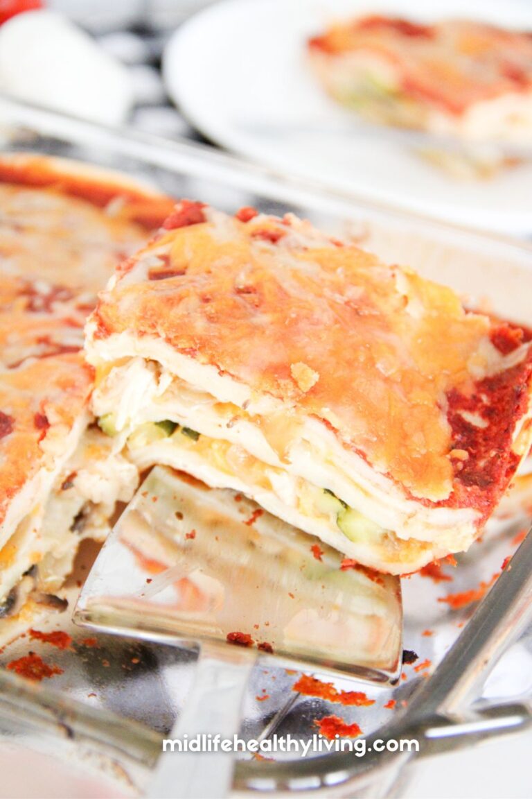 Weight Watchers Enchilada Casserole being served