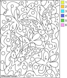 Color by Number Printable for Adults