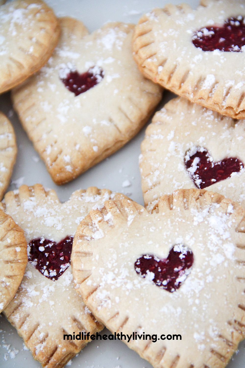 a close up of raspberry hand pies