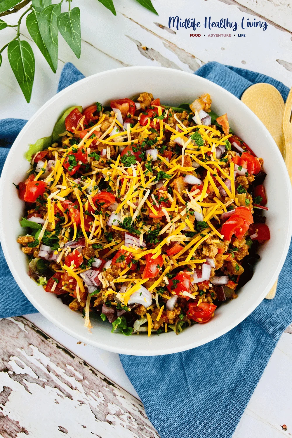 Weight watchers friendly taco salad recipe with cheese