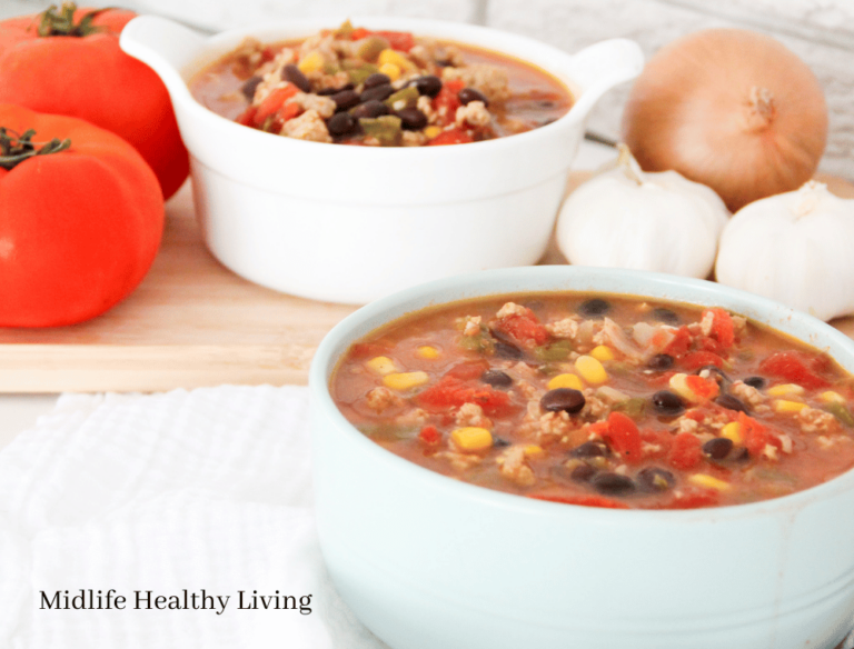 weight watchers taco soup served in bowls