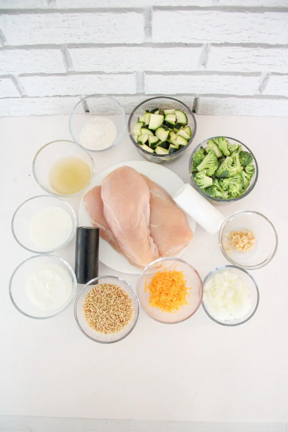 all ingredients needed for a weight watchers chicken broccoli casserole