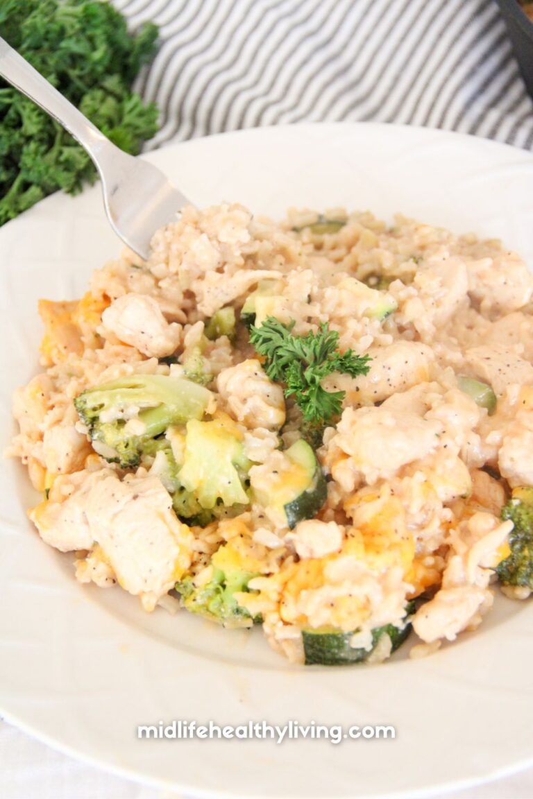 Weight Watchers Chicken Broccoli Casserole ready to be eaten