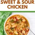 Pinterest image for Weight Watchers sweet and sour chicken recipe
