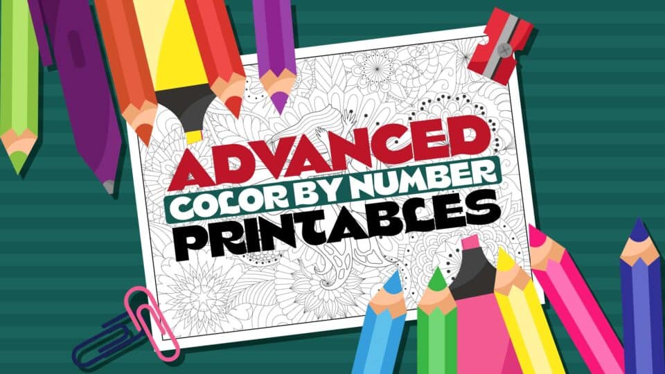 Color by Number Printable for Adults