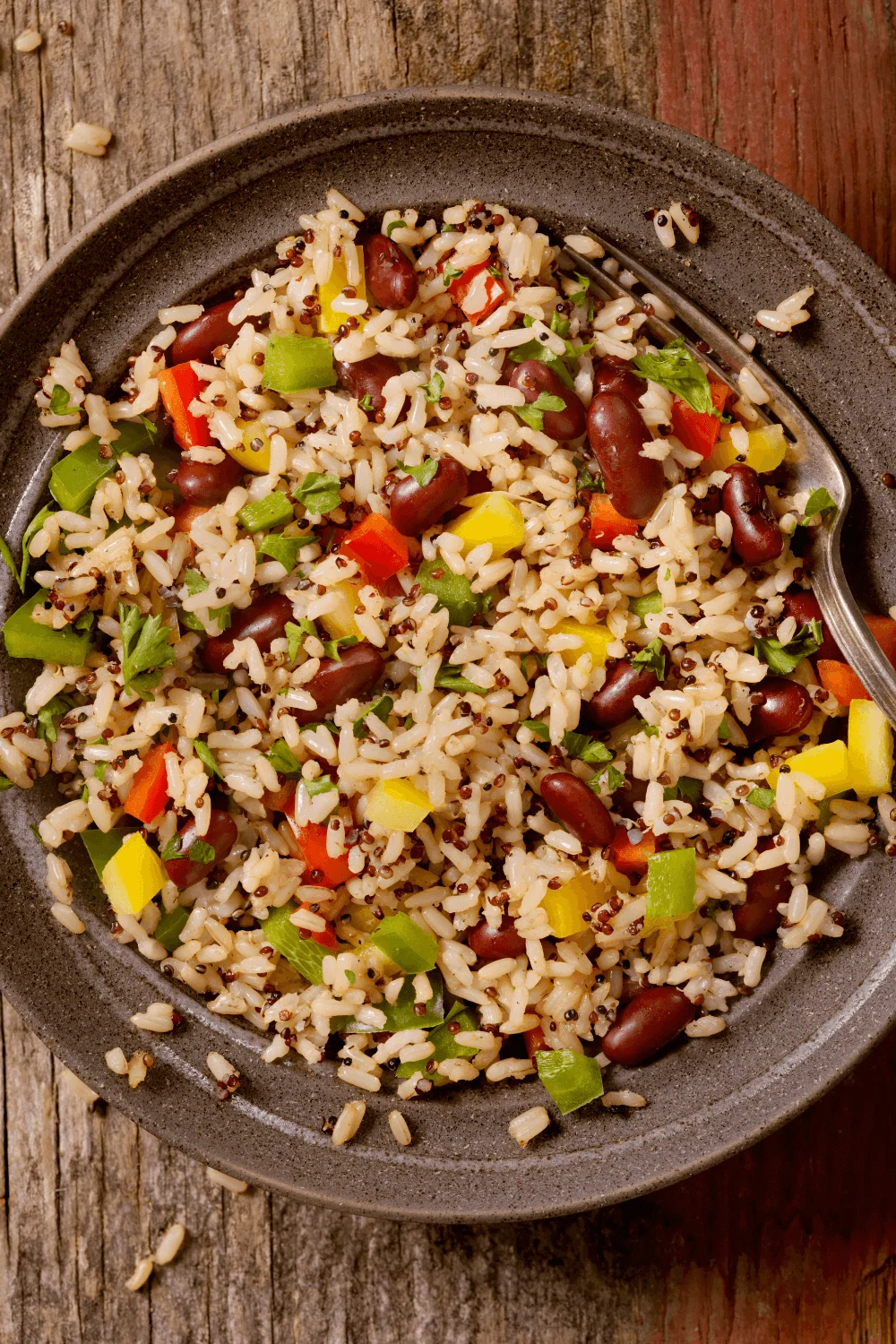 quinoa and brown rice for fish tacos
