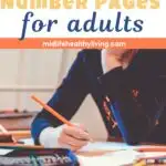 Pinterest image for color by number printable for adults post