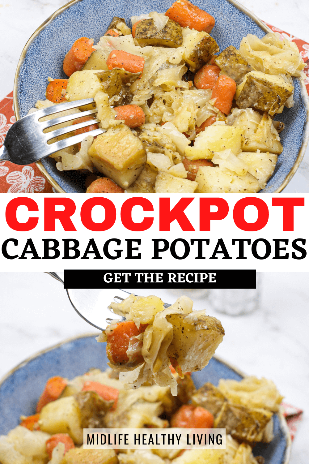 Crockpot Cabbage Potatoes and Carrots