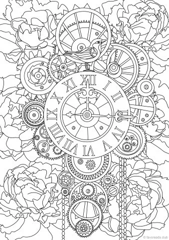 Tea Set Printable Adult Coloring Page From Favoreads 