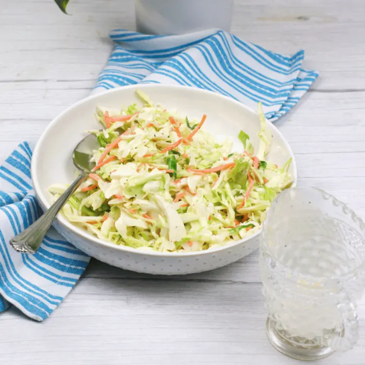 lemon coleslaw recipe for summer picnic and bbq