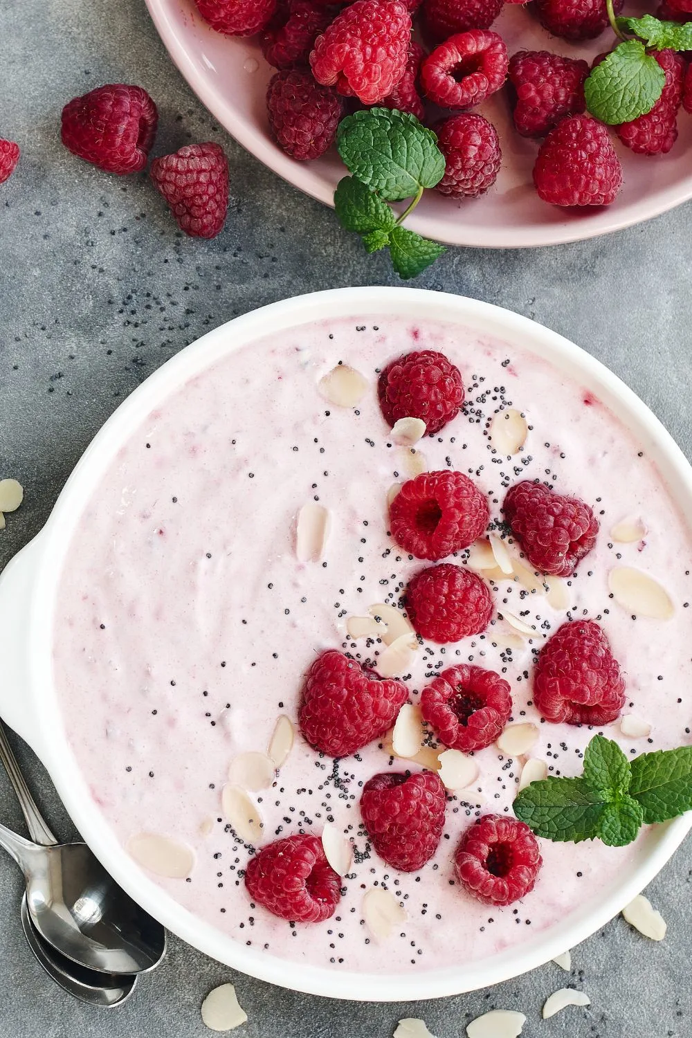 raspberry pudding dessert