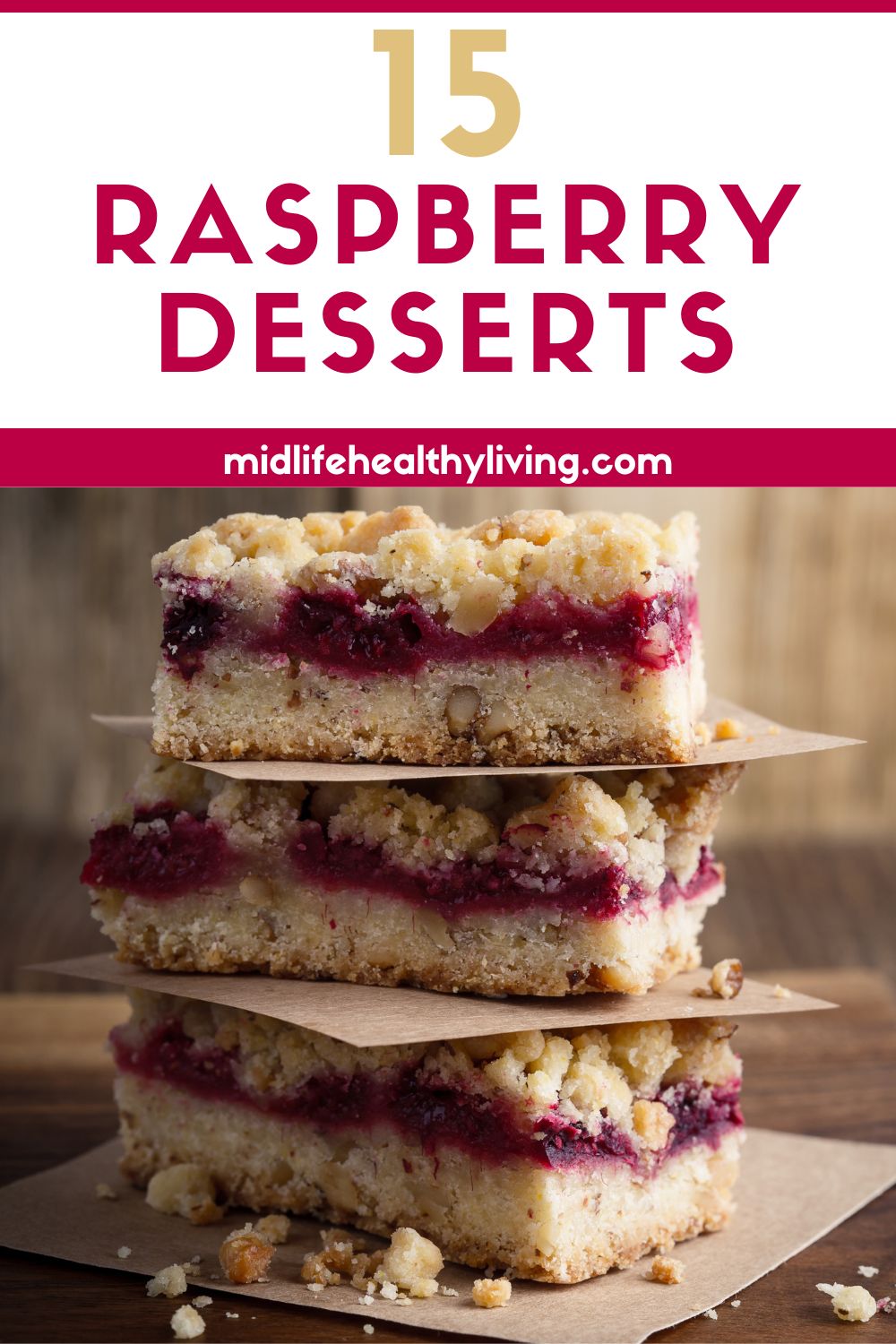 pinterest image for raspberry dessert recipes