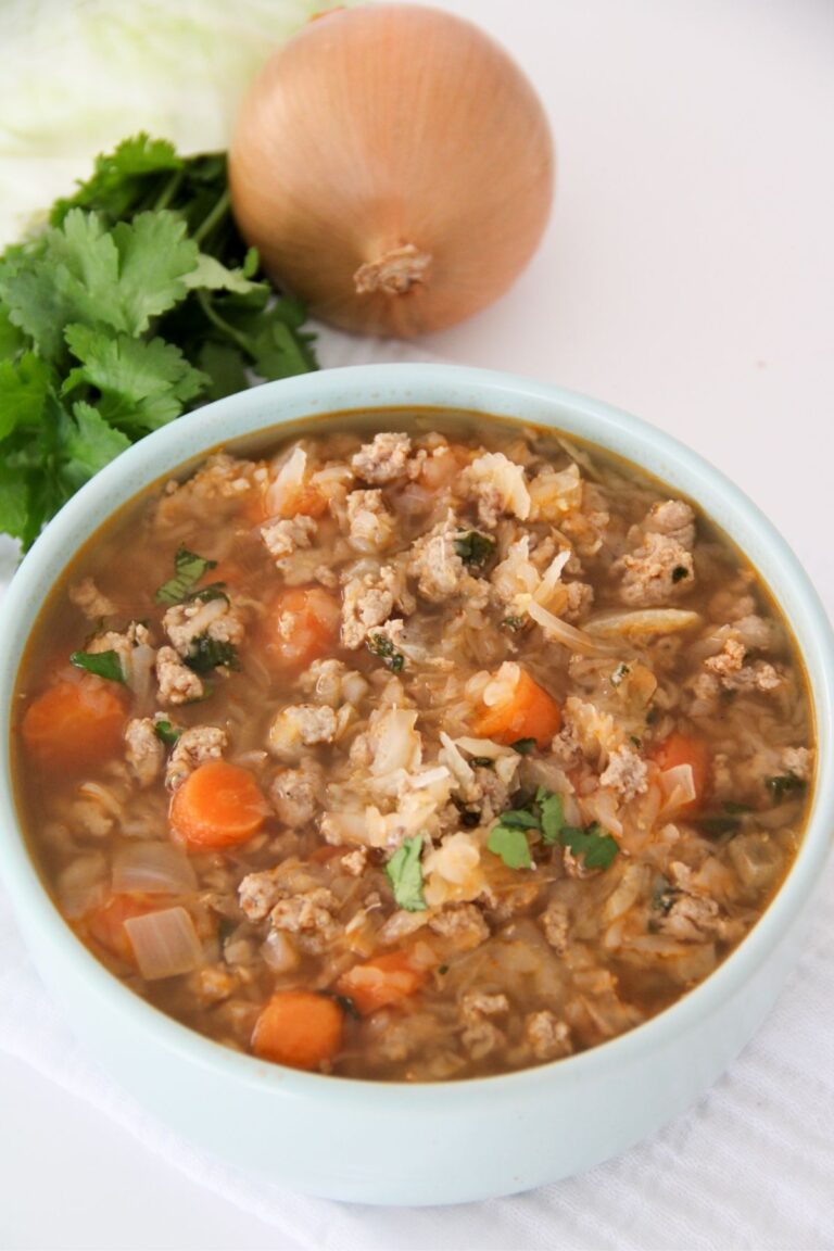 Weight Watchers spicy keto cabbage soup.
