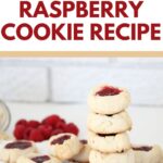 Pinterest image for a raspberry cookie recipe
