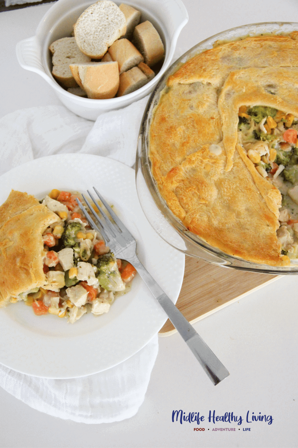 low fat ww chicken pot pie with crescent rolls