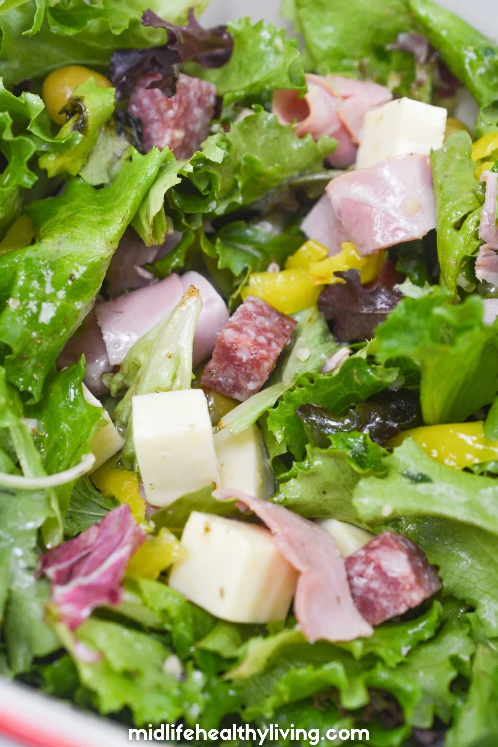antipasto salad texture up close