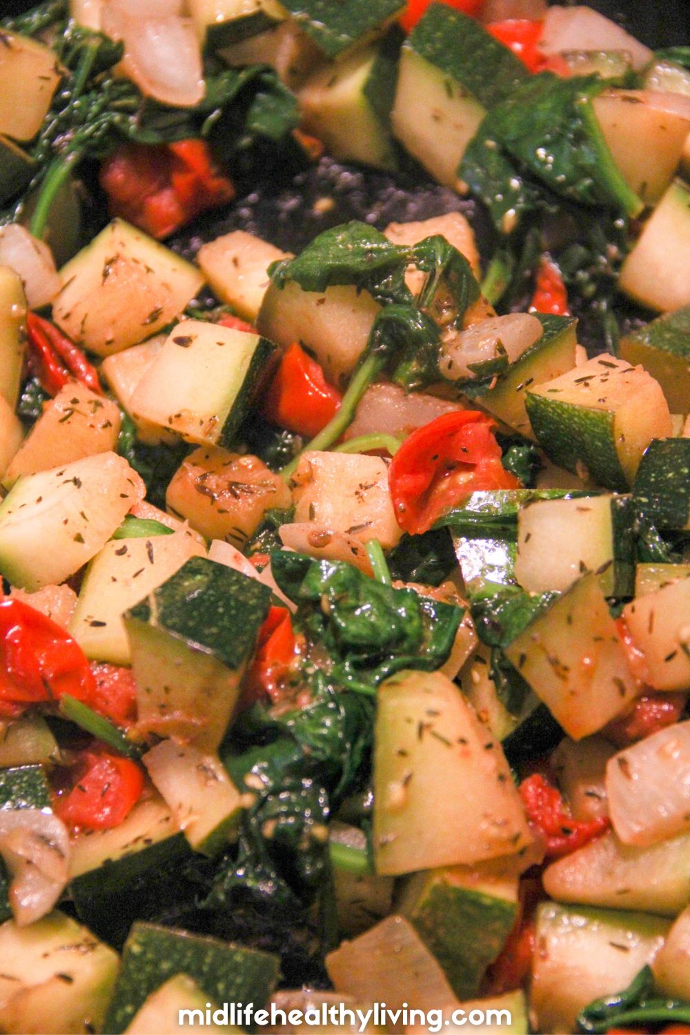 close up of vegetables on a pan