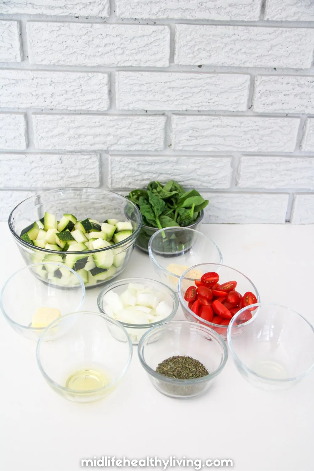 ingredients to make a zucchini skillet meal