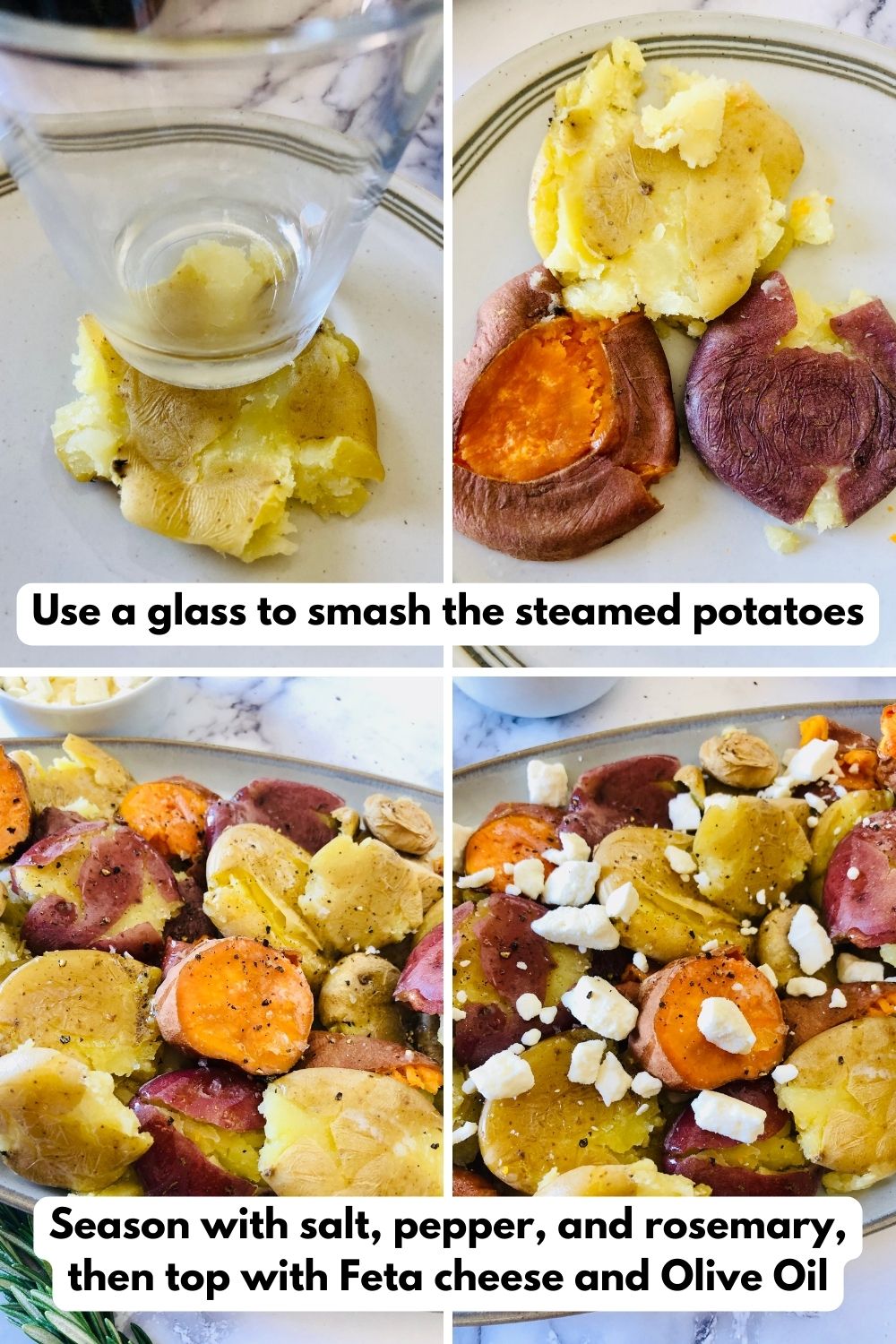 instructions for making WW smashed potatoes