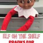 Pinterest image for Elf on the Shelf Pranks for Adults