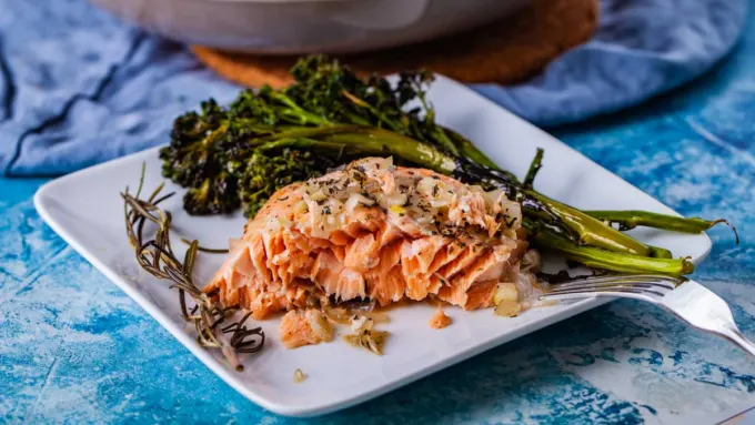 Buttery Baked Keto Salmon with Broccolini