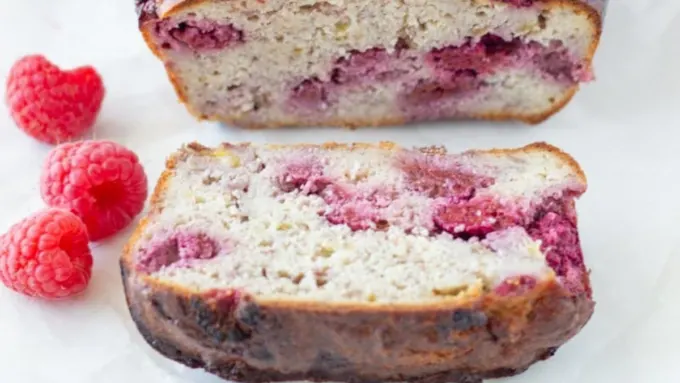 Low carb Banana and Raspberry Bread