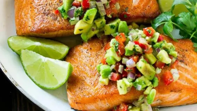 Salmon with Avocado Salsa