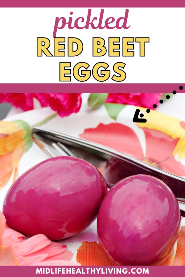 Pinterest image for pickled red beet eggs