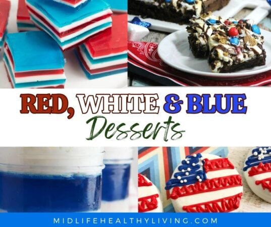 Red, White & Blue Desserts pin image